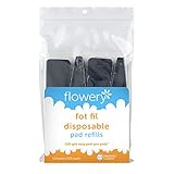 FLOWERY D-Files Disposable Foot File System Replacement Box of 100 Grit Pads Pack of 100 DFOT100-100