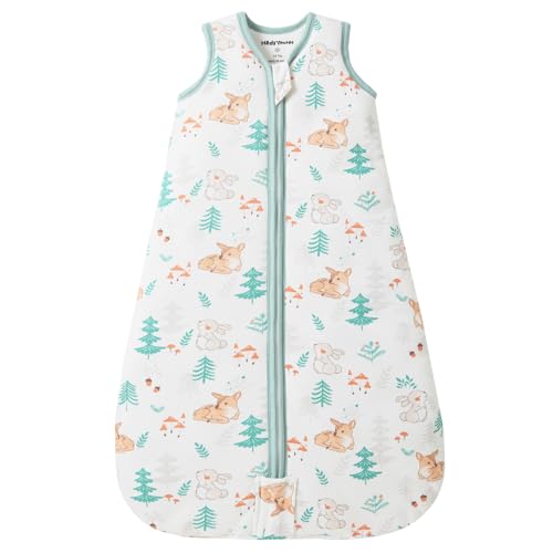 Image of Baby Sleeping Bag 2.5 TOG Cotton Winter Sleep Sack for Newborn babies, Unisex Baby Wearable Blanket with Animal Patterns, Deer, S