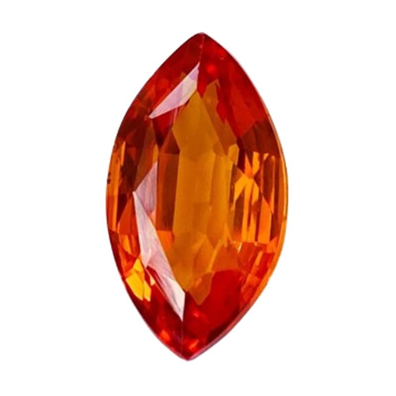 Saphir orange naturel marquise 16mm gemme fabrication bijoux pendentif DIY GH_NAT_00879