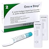 2 x One+Step Helicobacter Pylori Schnelltest I Darmkrebs Vorsorgetest I Selbsttest für zu Hause I H.Pylori Test I bei Durchfall - Reizdarm - Sodbrennen - Magenbeschwerden