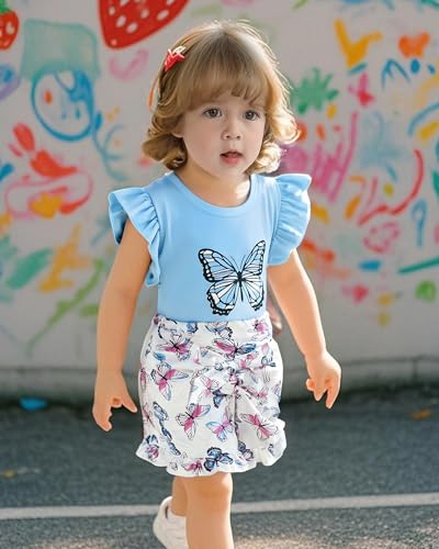 Image of NZRVAWS Girl Clothes Toddler Girls Summer Outfit Heart Tank Top+Pink Shorts 2 Piece Clothing for Girl 1 2 3 4 5 6 7 T