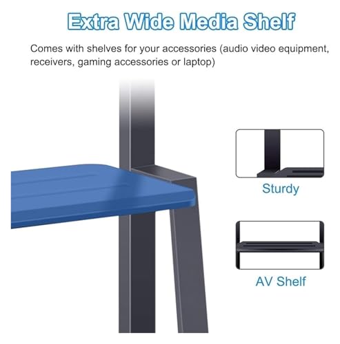 Soporte móvil universal para TV con ruedas y estante miniatura 3