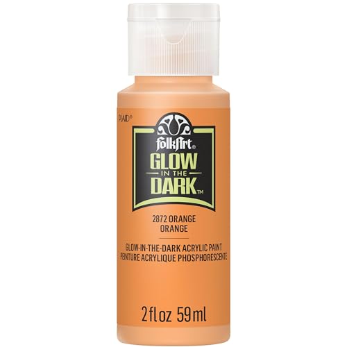 FolkArt Glow in the Dark Acrylic Paint (2 Ounce), Gloss Orange