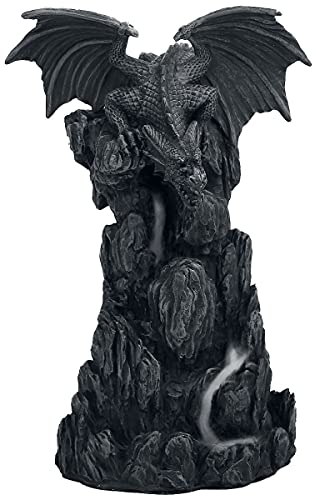 Nemesis Now Brûleur d'encens Dragon Tower en résine Noir 24,5 cm