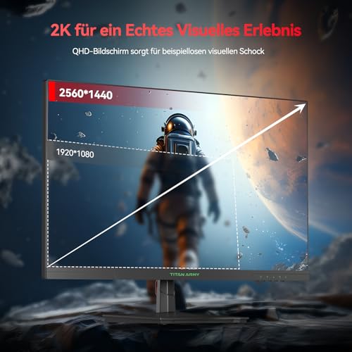 Monitor Gaming 27 Pollici, FAST IPS 180Hz, 2K QHD 2560 x 1440p 1ms GTG Verticale Schermo PC, HDR10, 120% sRGB, 144Hz FreeSync & G-sync Computer Monitor, Eye Care, VESA, DP, HDMI, P27GR - Monitor - Immagine 5