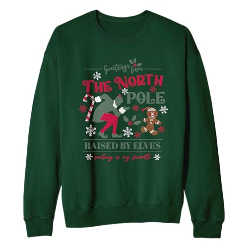 Elf The North Pole Adult and Kids Sized Crewneck Sweater2