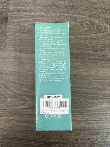 BPS Bomba Sumergible para Acuario con Filtro 6W 600L/H Bomba de Agua Filtrador Tanque para Pecera Estanque Hidropónico 16x8 cm BPS-6079 - imagen 6
