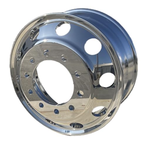 Aluminum Truck Wheels Both Sides Mirror Polished 22.5' x 8.25' Hub Piloted...
