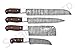 Custom Handmade Damascus Chef Knives Set/Kitchen Knives 4 Pieces Set SS-17123, 17124 (Brown Maculata Wood)