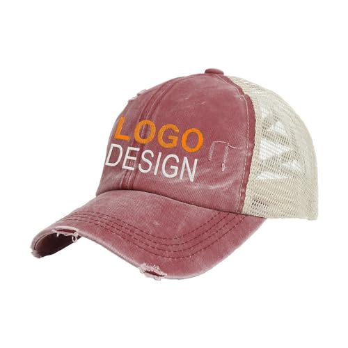 Gorra ajustable con ponytail y diseño desgastado miniatura 1