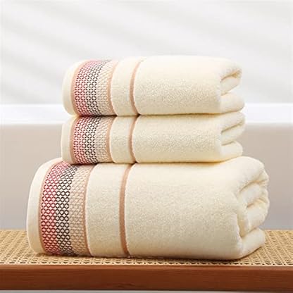 CULPRT Große Handtücher Badezimmer Set Mädchen Frauen Weiches Gesicht Bad Schwimmstrandtuch Set 3, Weich Bequem/Gelb/35,75 cm+70,140 cm