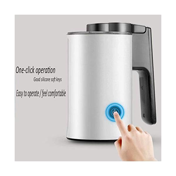 SMSOM Leche FROTHOTHER ELÃCTRIC LÃQUIDO CALENTADOR CON FUNCIONALIDAD DE LECHE CALIENTE, Vaporizador de leche elÃ©ctrica de acero inoxidable para Latte, Cappuccino, Chai Latte, Frotes de leche automÃ¡tic - Imagen 3