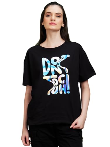 Image of Globus Women White Printed Boxy Fit Casual T-shirt-3638274001