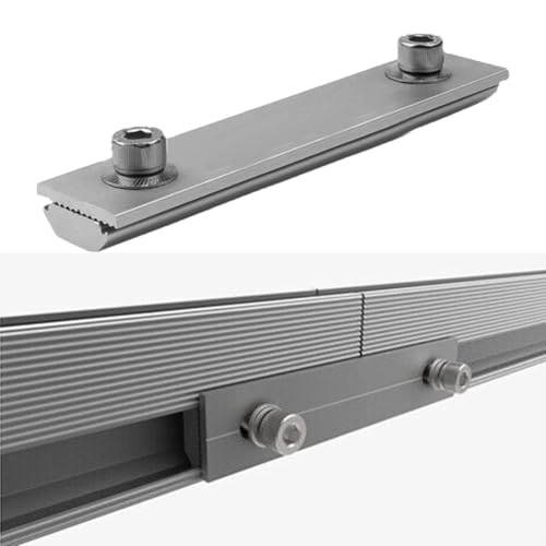 Soportes de plata para paneles solares con conectores de rieles resistentes de 14 cm 6
