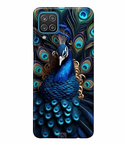 Image of Printed Hard Back Case Cover & Compatible for Samsung Galaxy M32 4G | Peacock Vector Art (Multicolor) - D1206