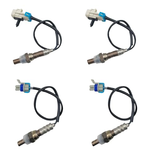 WZDCRACE Oxygen O2 Sensor Kit, 4 Pieces, 234-4256 and 234-4668 Compatible with GMC Sierra Cadillac Escalade Chevy Silverado Avalanche Suburban Taho