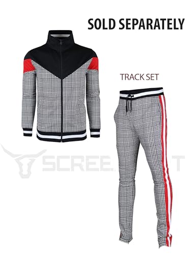 Image of SCREENSHOT Screenshotbrand Mens Hip Hop Slim Fit Track Pants - Athletic Jogger Bottom with Side Taping