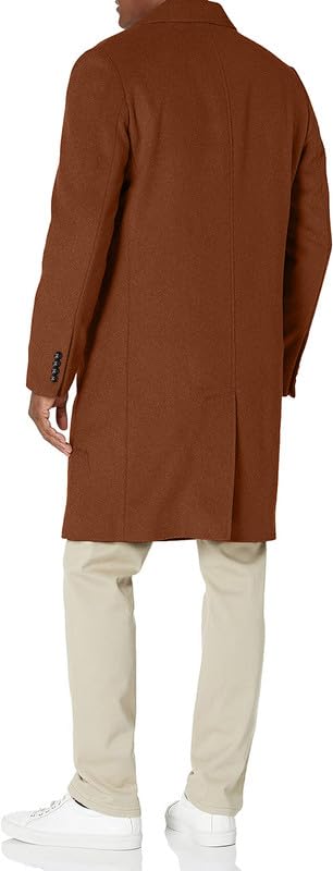 Image of LONDON FOG Men's Top Coat - Classic Fit Winter Coat, Signature Wool-Blend Men's Overcoat, (Regular & Big-Tall Sizes)