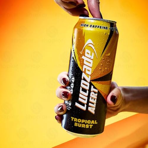 Energy Drink Bottles – Sparkling Glucose Energy Boost Flavoured Drinks – Classic Carbonated Refreshing Drink for Sports, Work, Study & Hydration (Lucozade Alert Tropical Burst - 500ml x 12Pack) - Image 5