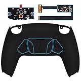 eXtremeRate ps5コントローラーBDM-010&BDM-020に対応用プログラムできる背面パドルRISE4リマップキット、純色プラスティック製ps5コントローラーに対応用アップグレードボードと再設計されたバックケース＆背面ボタン4つ‐コントローラー本体ではない【ブラック】