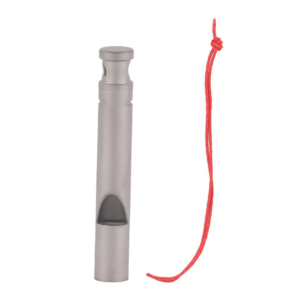 Mikikit Silbato de Senderismo Decorativo Deportes y Aire Titanio Silbato de Emergencia Light Whistle Rope Delicado Silbato de Senderismo Silbato portátil para Acampar Silver