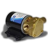 Jabsco 18660-0121 Marine Water Puppy Bilge/Sump Flexible Impeller Pump (380-GPH, 12-Volt, 15-Amp Non-CE, 1/2' NPT Ports) , Black