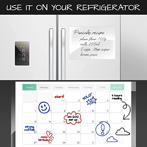 Clear Board Sticker Roll On Wall 18 X 78Inch (6.5 Ft), Includes 3 Dry Erase Markers, Bulletin Board Paper, Clear Adhesive Vinyl Sheets, Transparent Contact Paper, Peel And Stick Film By Ha Shi #TOP6