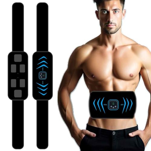 COODAY EMS Electroestimulador Muscular, Abdominales Cinturón,Masajeador Eléctrico Cinturón, Hombresy Mujeres Ejercitador del Abdomen