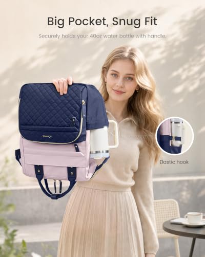 Image of LOVEVOOK Laptop Backpack Women Quilted Teacher Nurse Work Backpack Purse