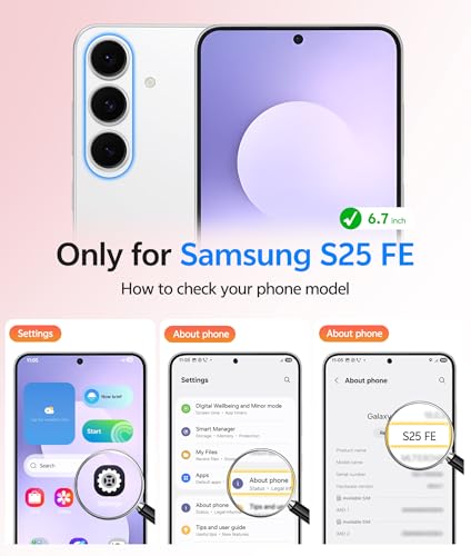 Image of FNTCASE for Samsung Galaxy S25 FE Case: Magnetic Translucent Matte Military Grade Drop Proof Protection Cell Phone Cover - Slim Rugged Durable Shockproof Protective S25Fe Cases (Light Purple-6.7 inch)