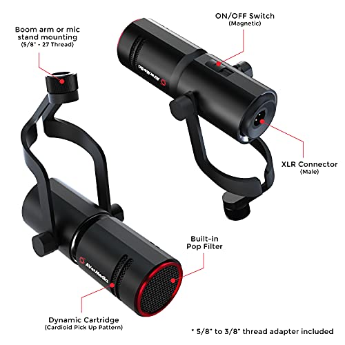 AverMedia Live Streamer MIC 330 - Dynamisches XLR Mikrofon für Content Creator - Geeignet für Live-Streaming und… – Bild 4