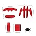 PerGar Bike Helmet Lining, 2 Sets Helmets Padding Kit, Universal Comfortable Bike Helmet Lining, Stable Riding Helmet Accessories with Hook AndLoop(Red)