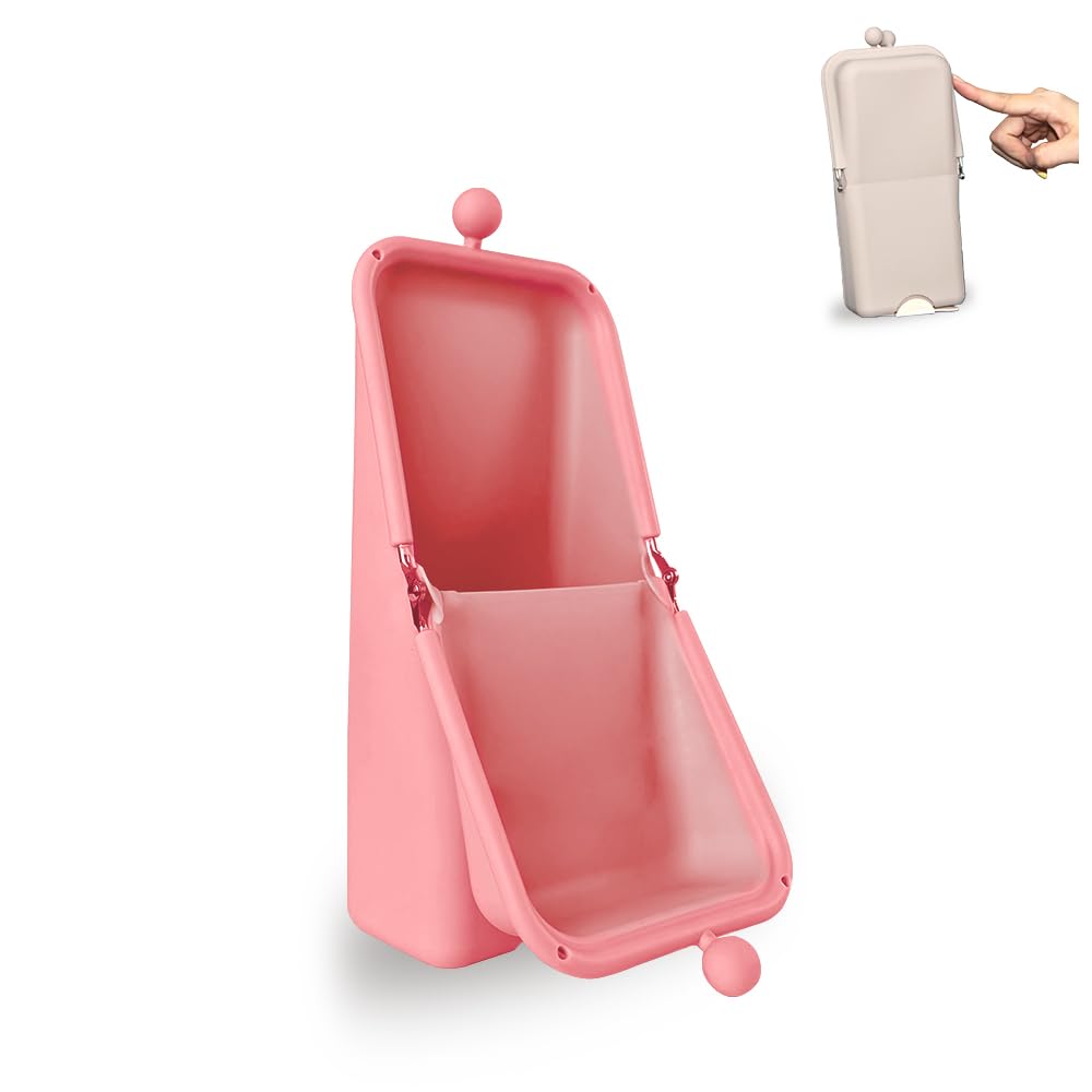 BSJIASHIWEI Silicone Makeup Brush Holder Travel Case No Odor Nylon Strap Closure | Water-Resistant Brush Organizer for Travel Makeup Brushes Storage-Khaki