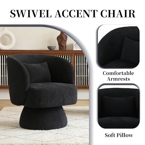 Sillón Giratorio Plegable Negro miniatura 4