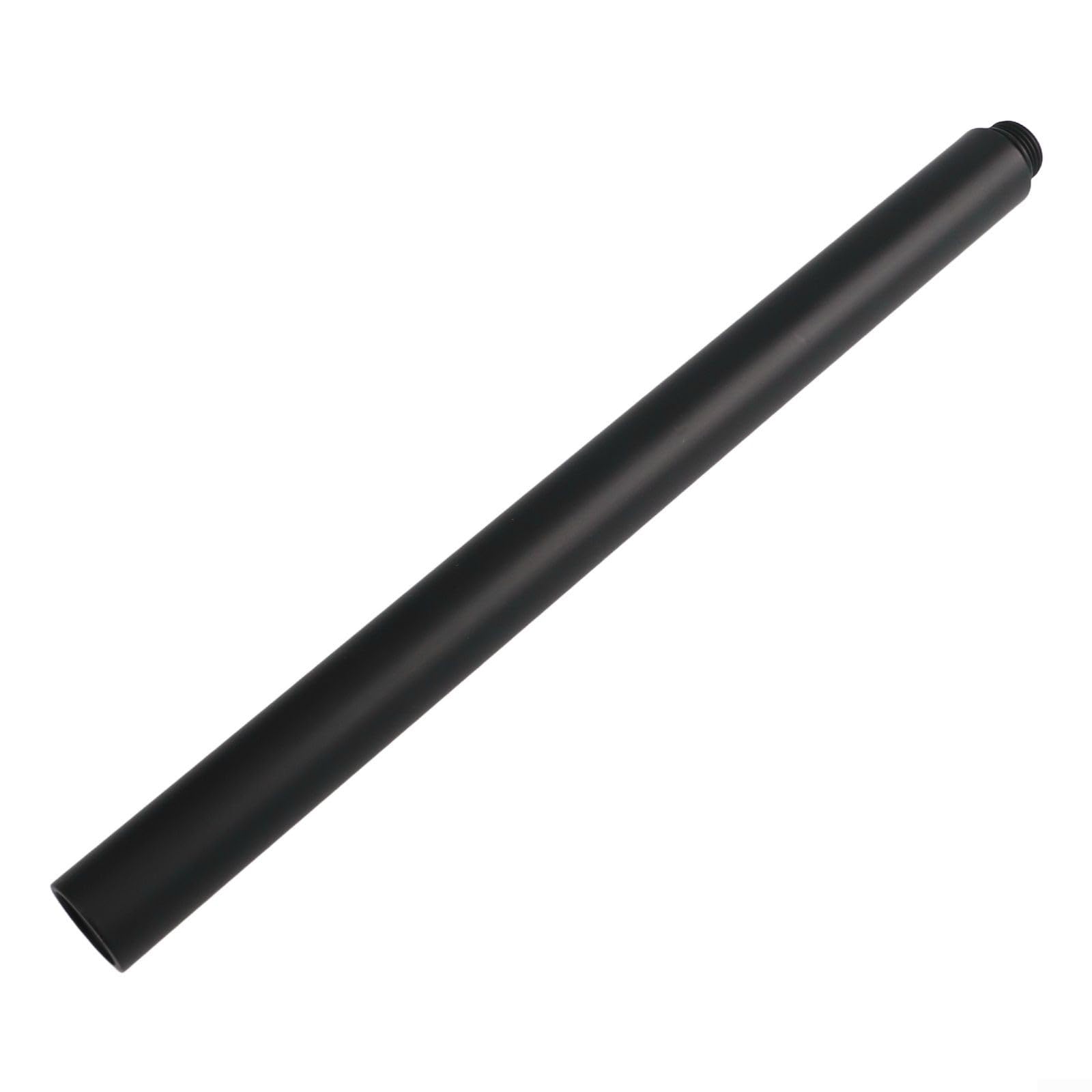 Asta di prolunga per sistema doccia, 30 cm, in acciaio inox, prolunga per soffione doccia, cromata, colore nero