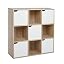 Bibliothèque de rangement, cube de rangement 5 avec portes, pour salon, 90 x 29 x 90 cm (blanc) | Leroy Merlin