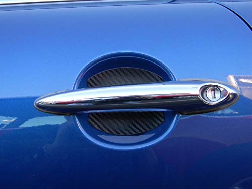 Cupeez For Cars Mini Cooper Auto Accessories Door Handle Molding Scratch Cover Guards Protectors Carbon Fiber New 4Pk Pack #TOP7
