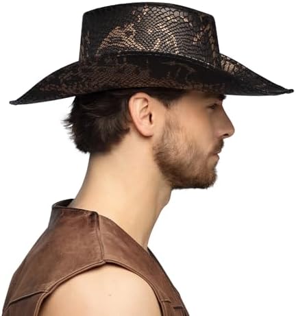 Boland Sombrero Vaquero De Lentejuelas Plateadas – Blanco Con Piedras, Talla Única Para Adultos, Ideal Para Carnaval, Fiestas Y Despedidas De Soltero