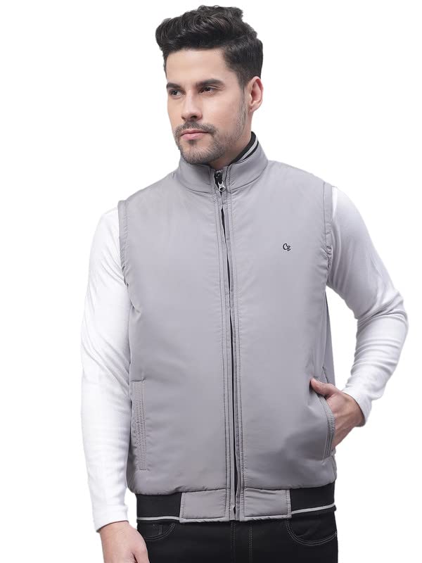 Image of Cantabil Grey Winter Wear Reversible Jacket Full Sleeve for Men l Jacket for Men l Winter Wear Jacket for Men (P MJKT00097 GREY)
