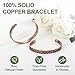 Fashtour Pure Copper Bracelet – Copper Bracelet for Men & Women – 100% Solid, Raw & Uncoated Handmade Hammered Tibetan Cuff Bangle (Copper079)