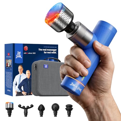 BOB AND BRAD A7 Pro Massage Gun with Heat & Cold Therapy for Back Pain & Recovery - 11mm Deep...
