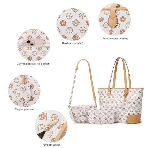 Image of Women Fashion Synthetic Leather Handbags Tote Bag Shoulder Bag Top Handle Satchel Purse Set
