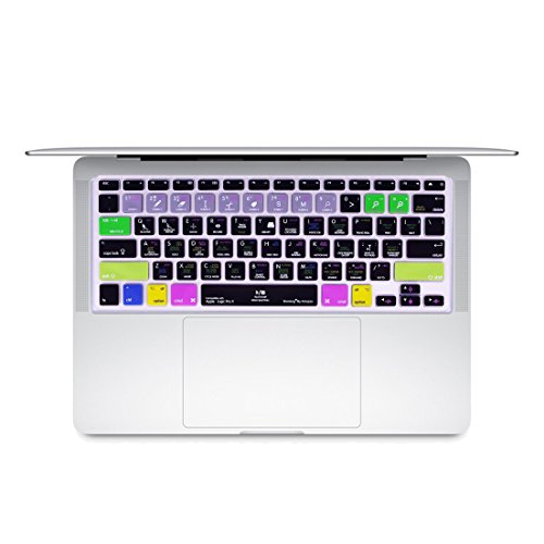 Dogxiong Logic Pro X Functional Shortcut Silicone Keyboard Cover Skin for MacBook Air 13 inch(No-Touch ID) ; for MacBook Pro 13, 15 (2015 Before)