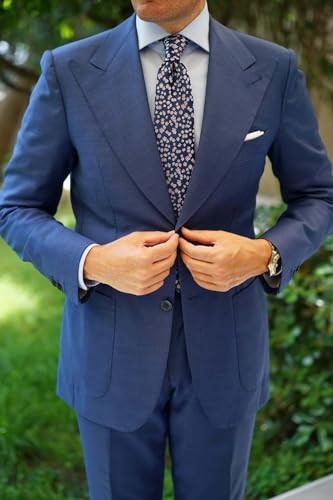 Image of OTAA Floral Necktie Casual Ties for Men - Perfect Neck Tie for Groomsmen Wedding Ties or Formal Occasions