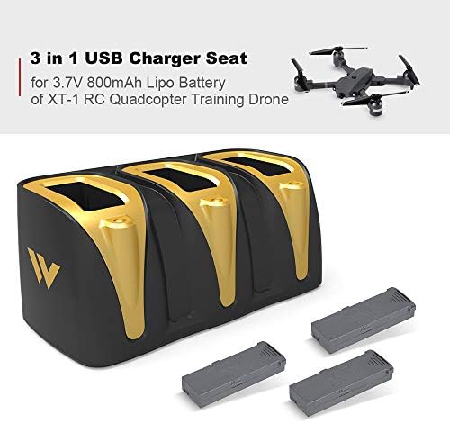 Goolsky Attop XT-1 3 in 1 USB Charger Seat 3.7V 800mAh Lipo Battery Charger XT-1 RC Quadcopter Training Drone