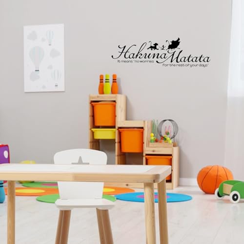 Vinilo decorativo Lion King, frase y silueta para habitación infantil miniatura 4