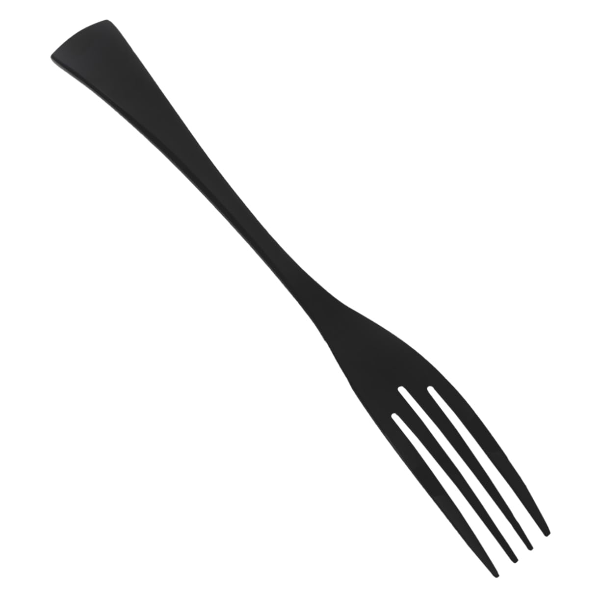 OFFSCH Stainless Steel Salad Serving Fork Black Fork Hotel Tableware Cutlery Set Mirror Polish Surface Lightweight Silverware