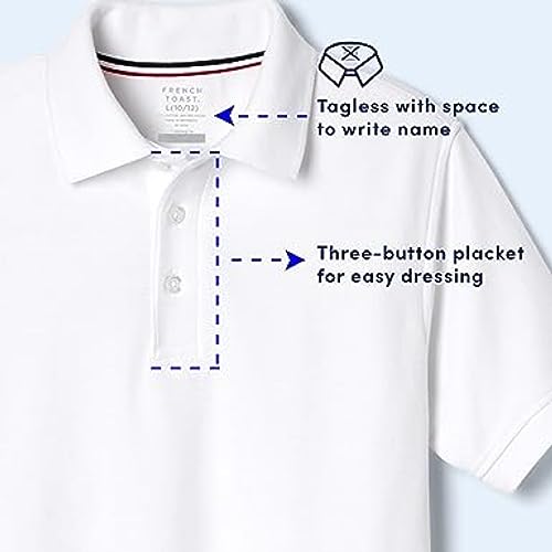 French Toast Boys' 2-Pack Short Sleeve Pique Polo Shirt4