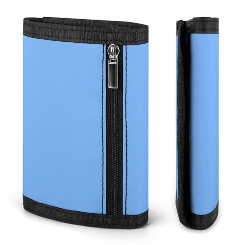 Light-Blue Print Wallet for Men, 8 Credit Card Holder Slim Minimalist Front Pocket Small Mens Bifold Wallets2