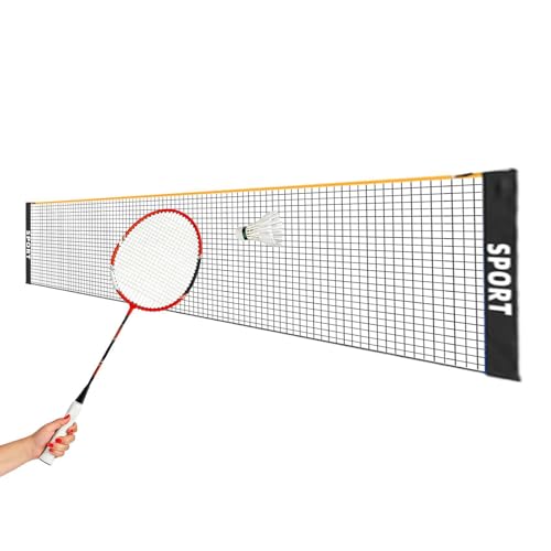 Red de tenis - 5,1 m de malla de poliéster red de juegos al aire libre | Juego plegable ajustable en altura, pantalla de bádminton resistente a la intemperie y, herramienta de entrenamiento deportivo
